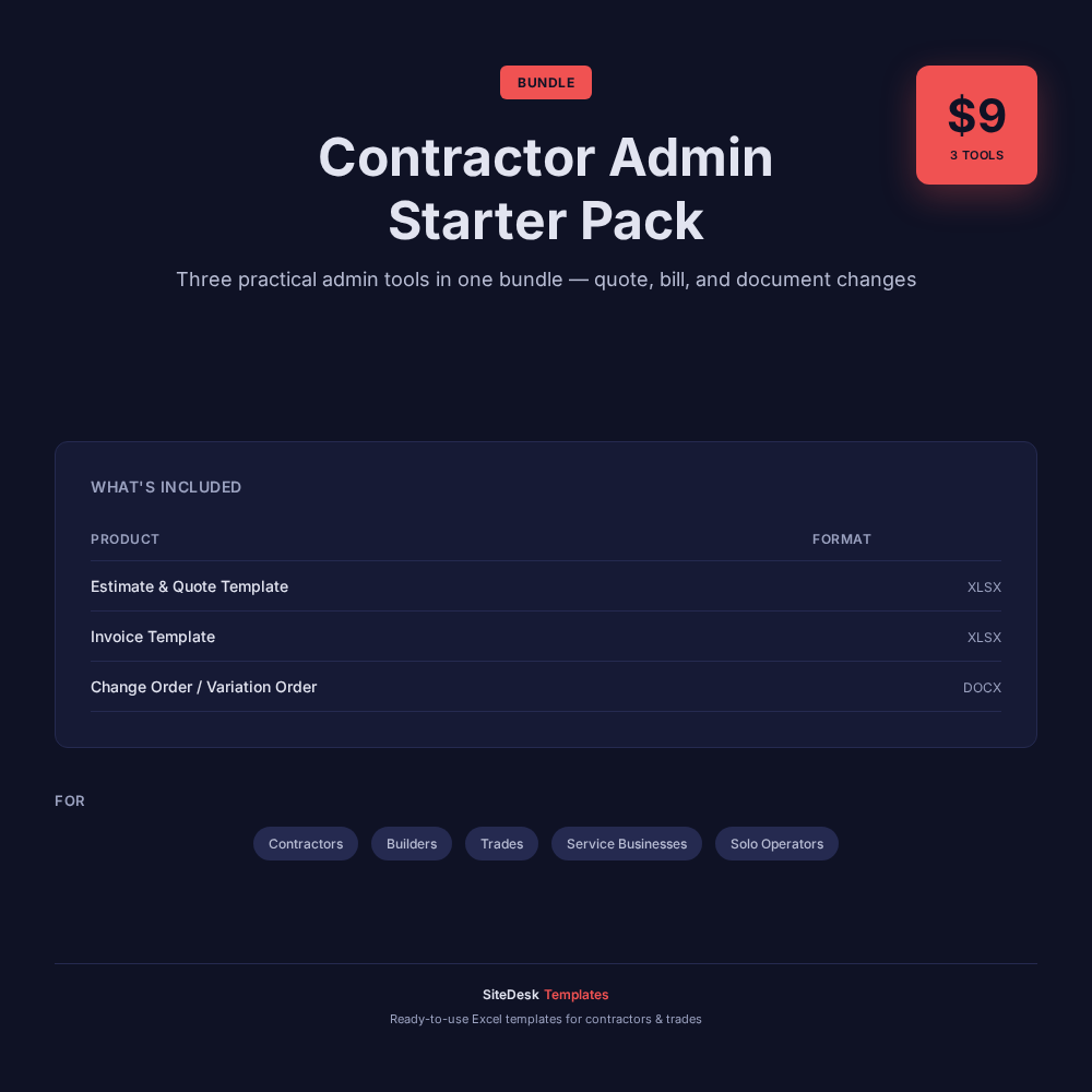 Contractor Admin Starter Pack cover image