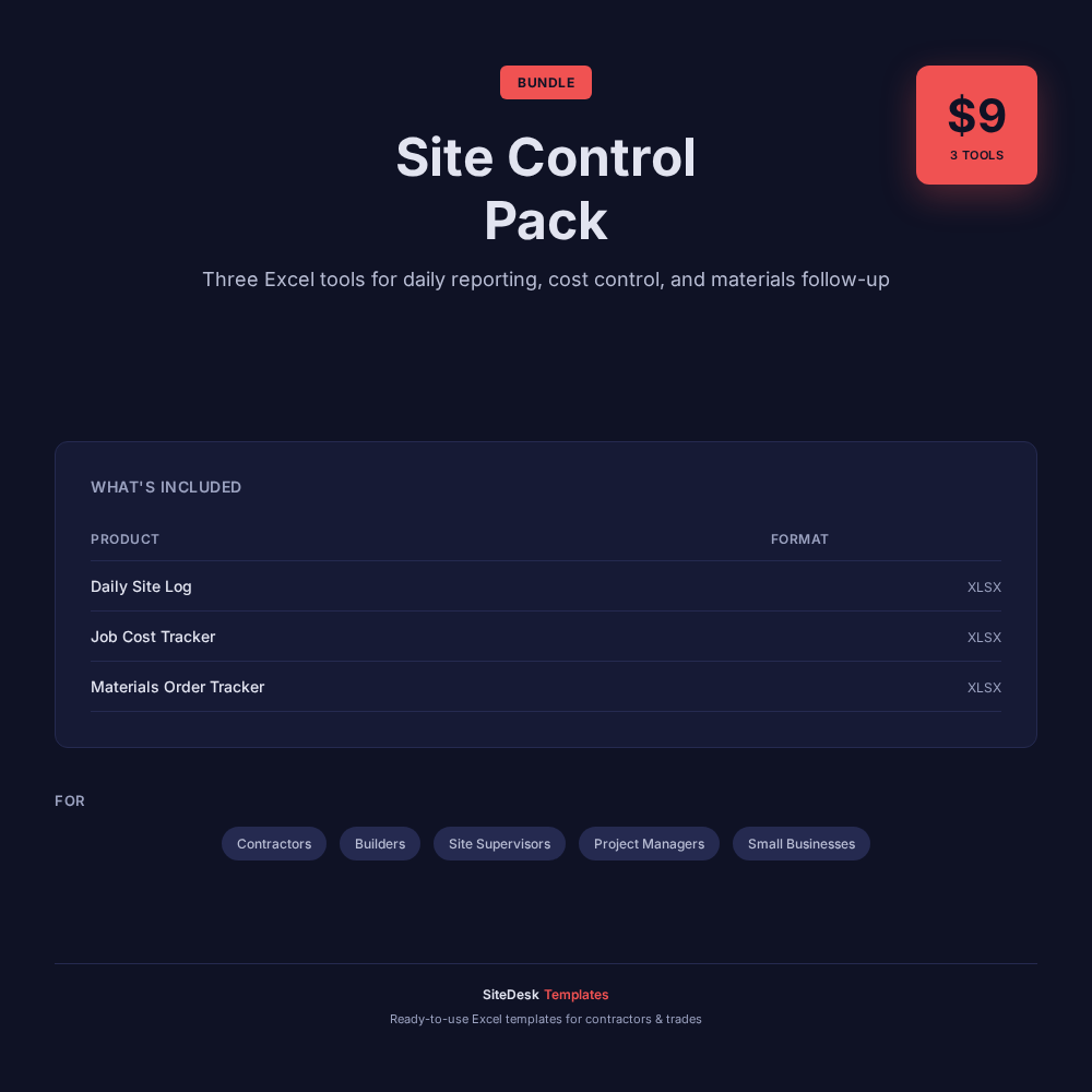 Site Control Pack cover image