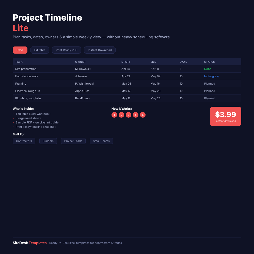 Project Timeline Lite cover image